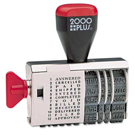 Consolidated Stamp Consolidated Stamp 010180 2000 PLUS Dial-N-Stamp; 12 Phrases; 1.5 x .13 10180